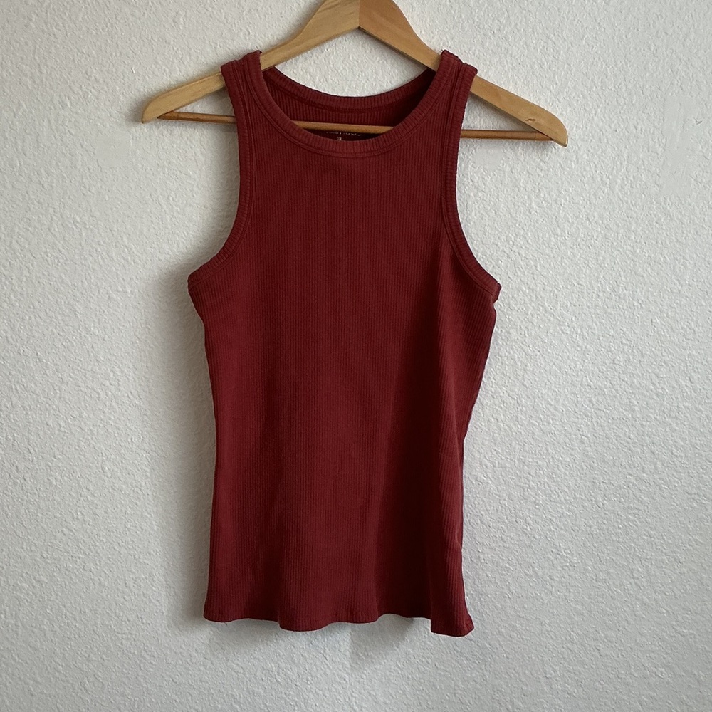 Maurices Burgundy Ribbed Tank Top